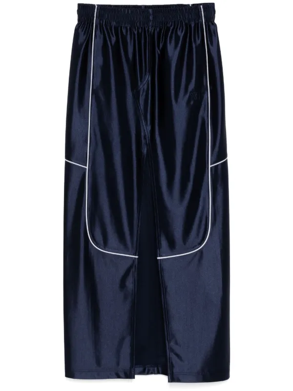 Alexander Wang Piped Logo-embroidered Skirt in Blue