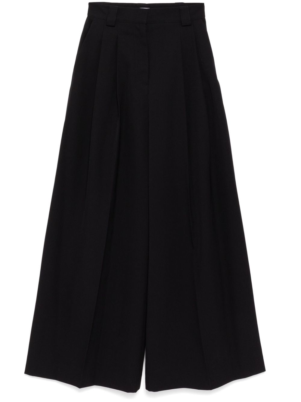 high-waisted wide-leg trousers