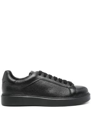 Santoni ローカット レザースニーカー | ブラック | FARFETCH JP