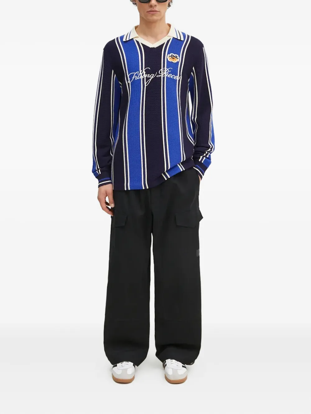 Filling Pieces striped polo-neck sweater | Knitted Sweaters | Image 2