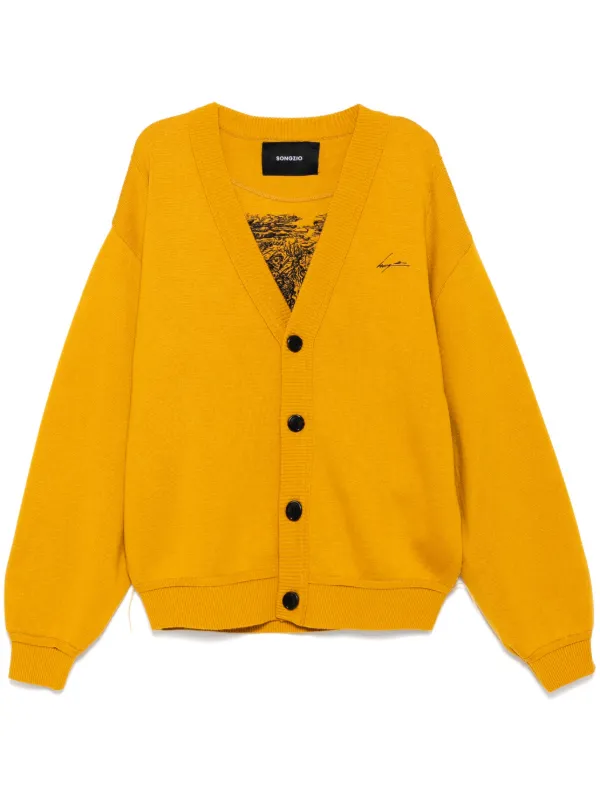 SONGZIO エンブロイダリー カーディガン | イエロー | FARFETCH JP