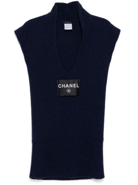 HOT SALE CHANEL 2008 logo sleeveless dress Women