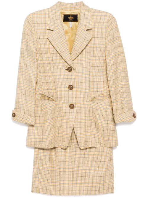 Veste à carreaux (années 2000) - Fendi Pre-Owned - Modalova