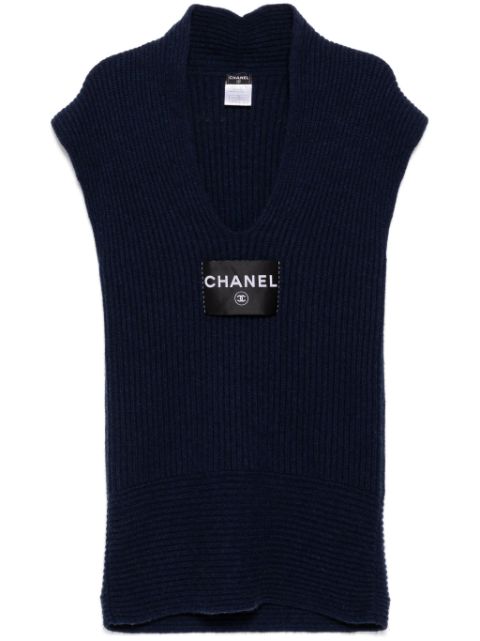 CHANEL 2008 Logo Sleeveless Dress Women