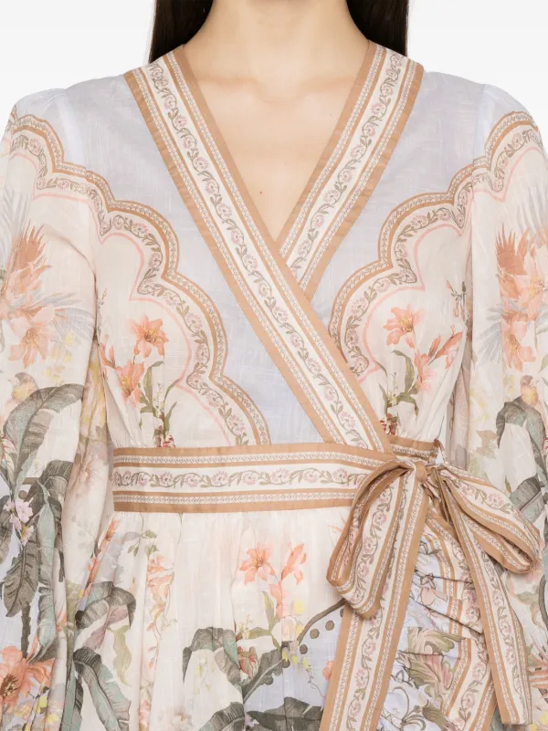 【Zimmermann】Wylie hooded frayed cotton-terry mini dress Brown Wylie hooded frayed cotton-terry jacquard mini dress