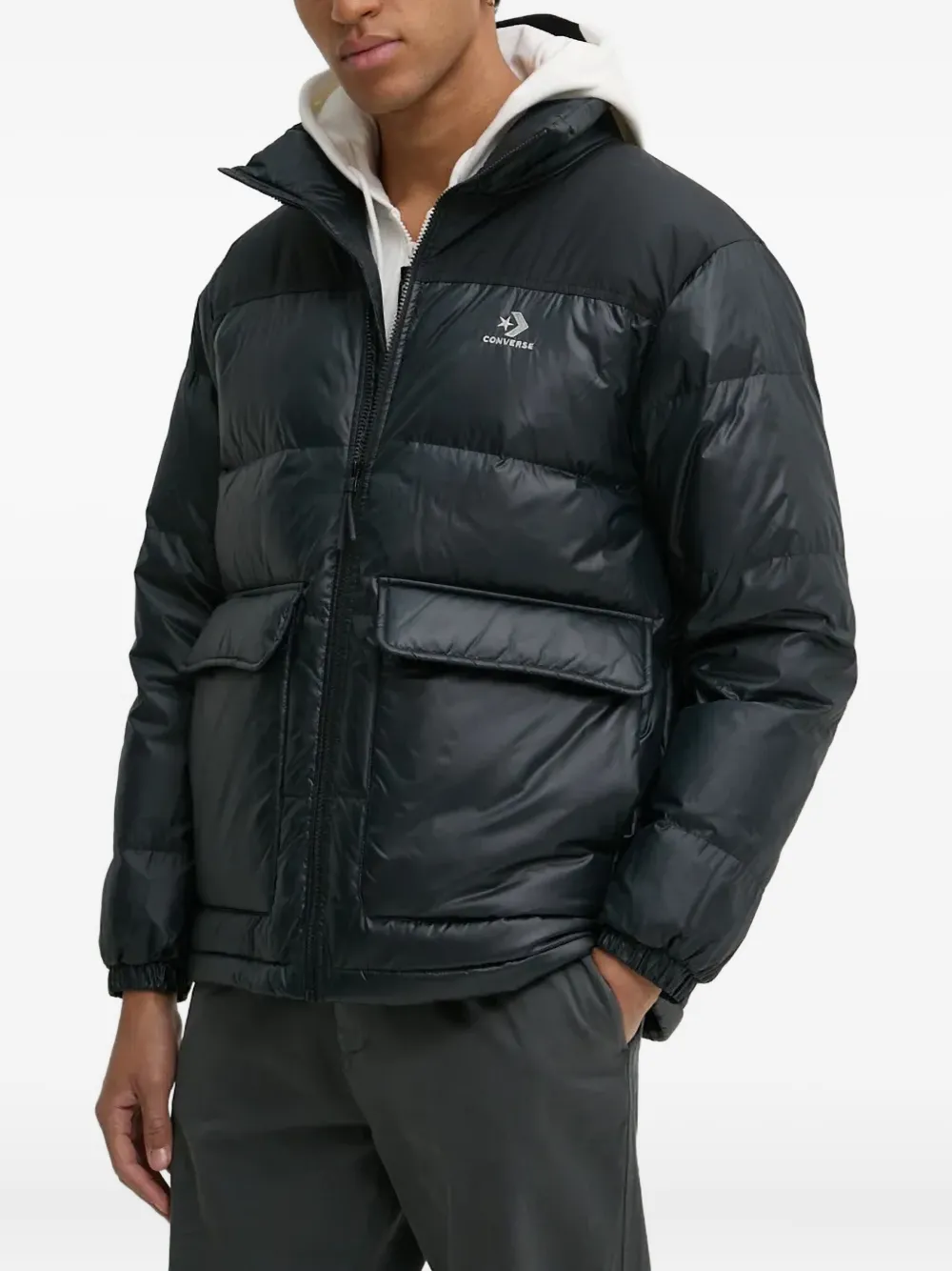 Converse logo-detail padded jacket | Black | Image 1