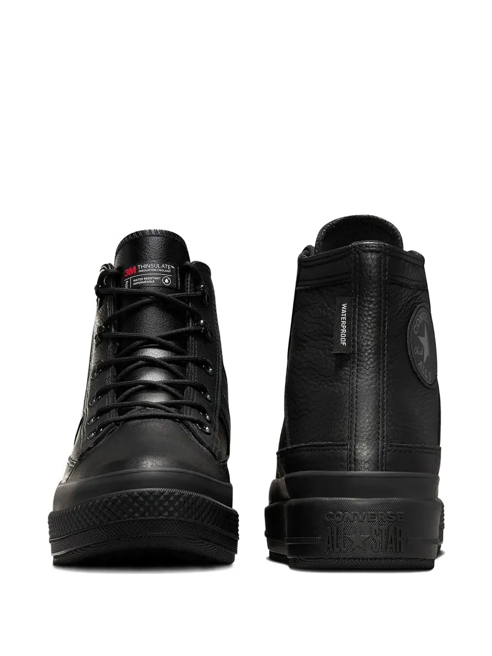 Converse Waterproof Platform Sneakers In Black