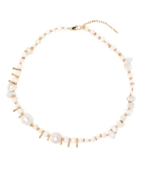 Missoma mixed pearl statement beaded necklace