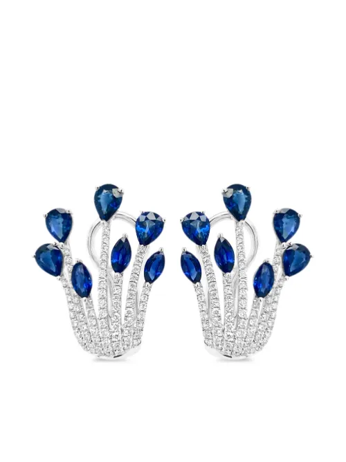 Boucles d’oreilles en or blanc pavées de diamants - HYT Jewelry - Modalova