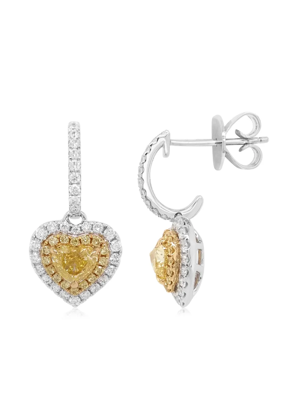 HYT Jewelry 18kt white gold diamond earrings - Zilver
