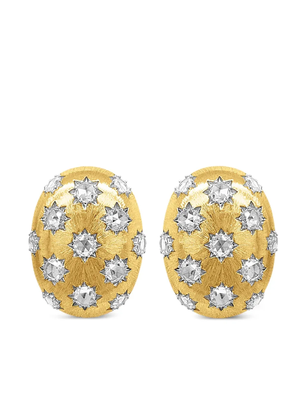 18kt yellow gold diamond earrings