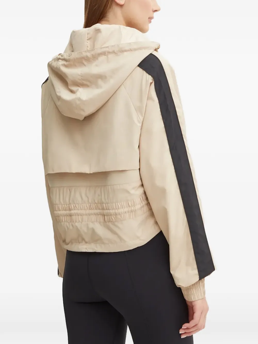  P.e Nation Hooded Drawstring Jacket - Neutrals 