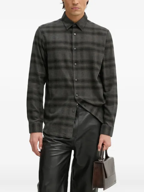 Theory Irving buttoned plaid shirt