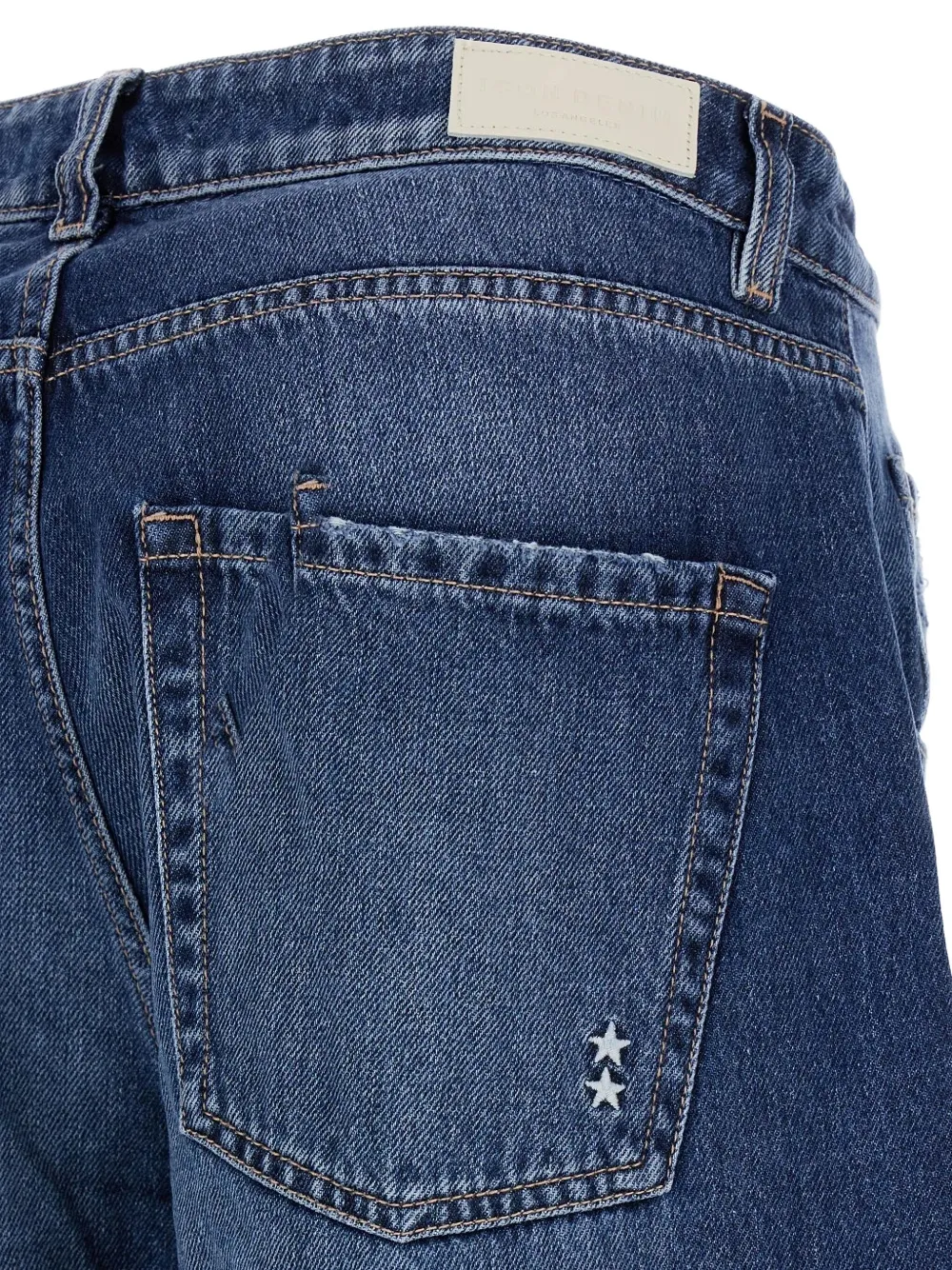 Icon Denim Star-detail Cotton Jeans In Blue