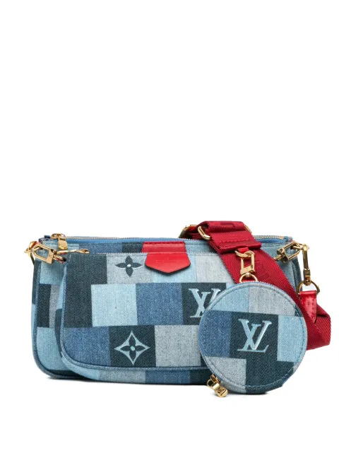 Louis Vuitton Pre-Owned 2019 Monogram Denim Patchwork Multi Pochette Accessoires crossbody bag WOMEN