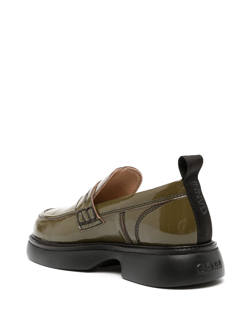 GANNI round toe loafer Green