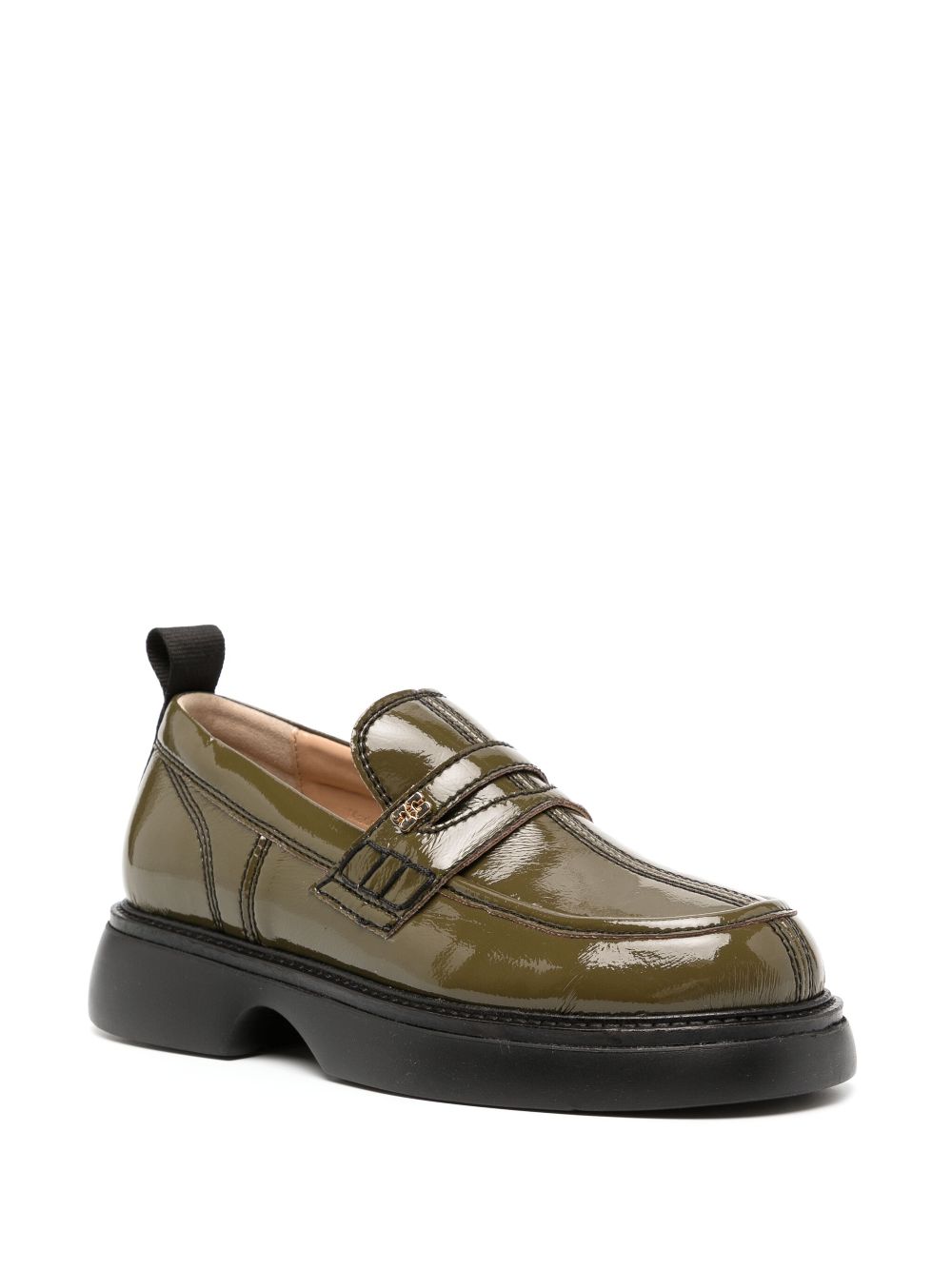 GANNI Loafers met ronde neus - Groen