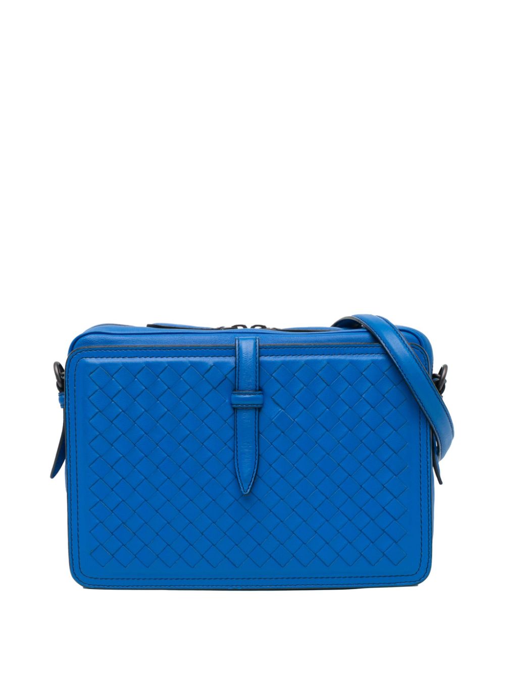 Bottega Veneta Pre-Owned 2012-2023 Intrecciato Nappa Belt Flap Camera shoulder bag - Blue