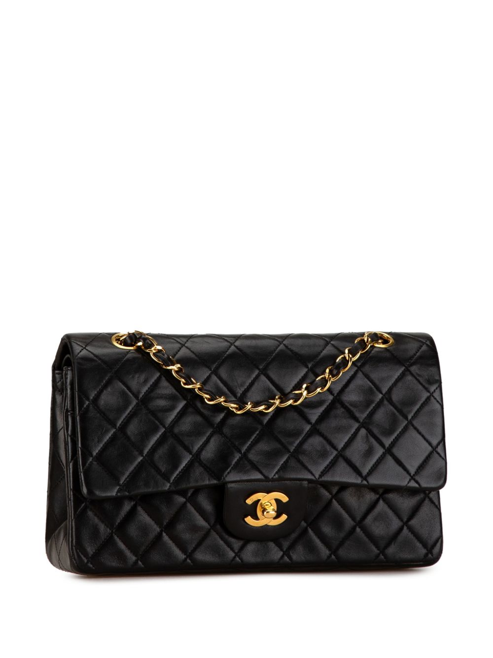 CHANEL Pre-Owned 1991-1994 Medium Classic Lambskin Double Flap shoulder bag - Zwart