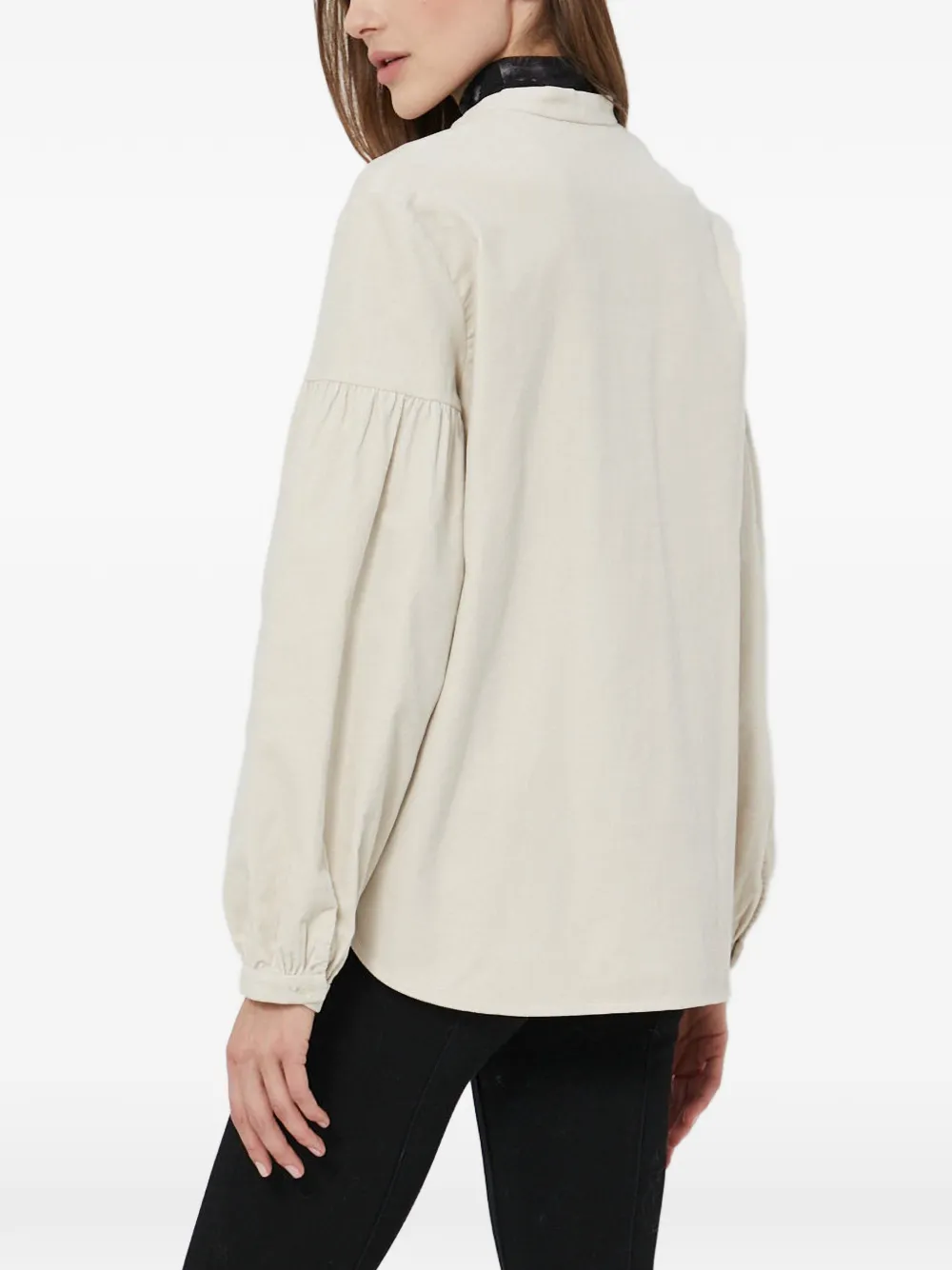  Samsoe Samsoe Balloon-sleeve Shirt - Neutrals 