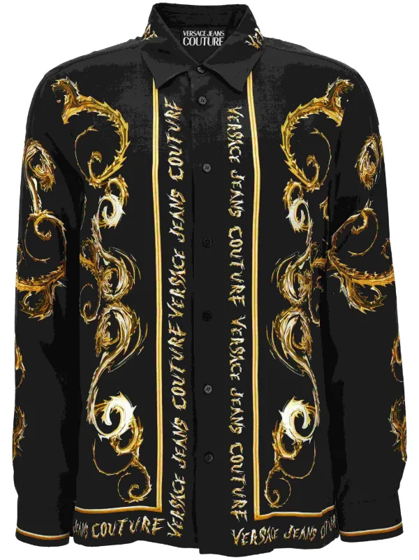 Versace Jeans Couture Printed Shirt | Black | FARFETCH GH