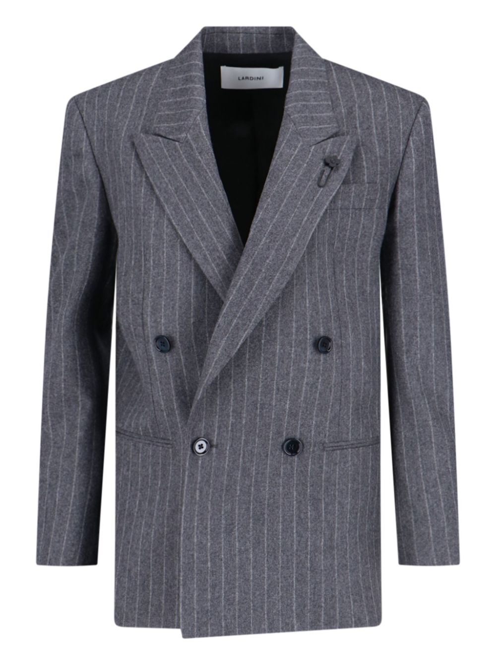 Lardini striped double-breasted suit - Grey