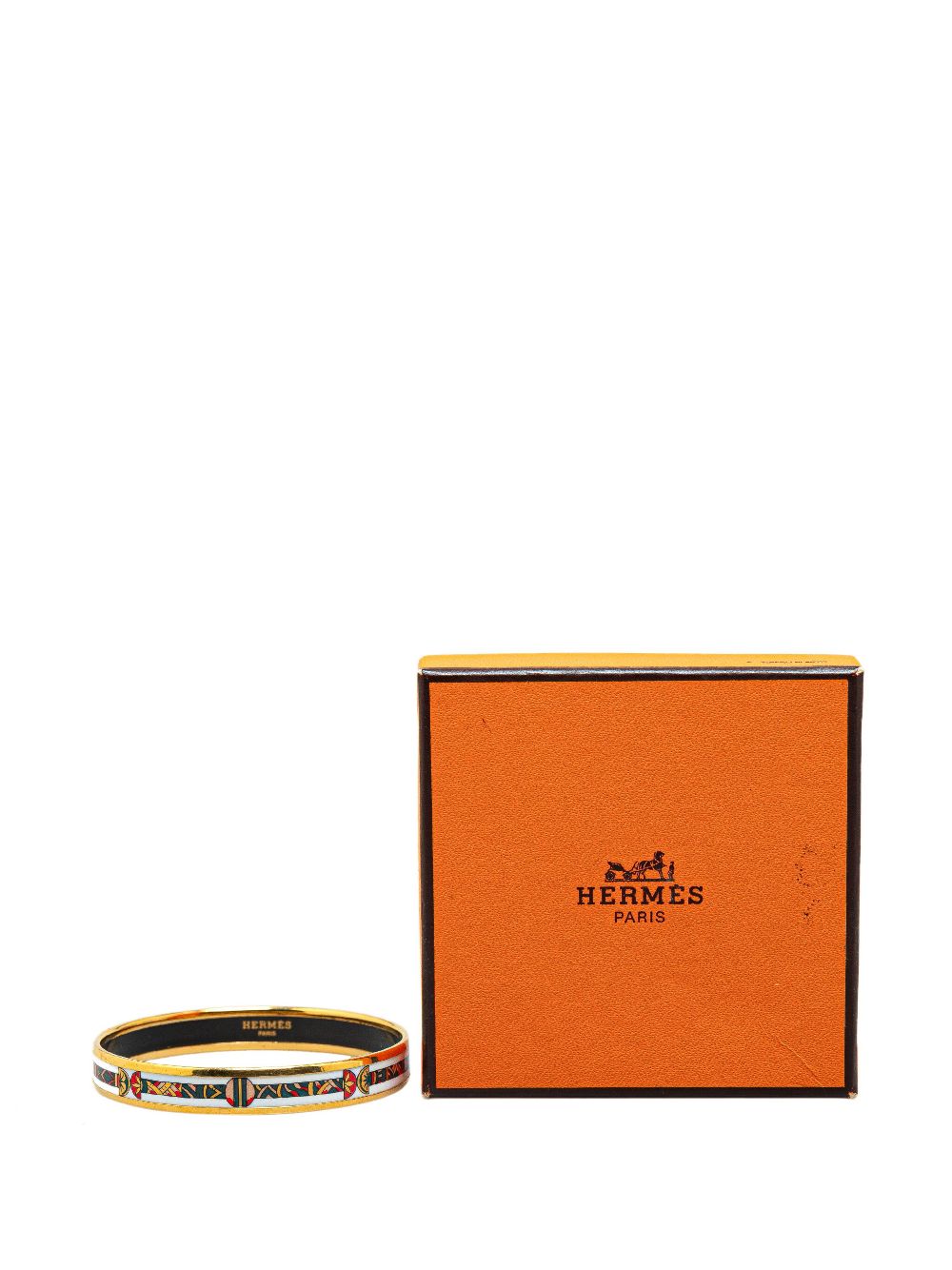 Hermes 2020 Narrow Egyptian Columns Enamel Bangle 62 costume bracelet Women