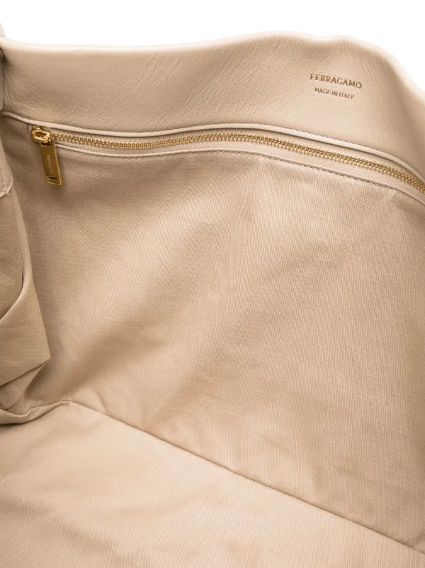 Ferragamo Gancini-clasp Tote Bag | Neutrals | FARFETCH