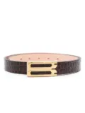 Victoria Beckham croc-embossed belt - Brown