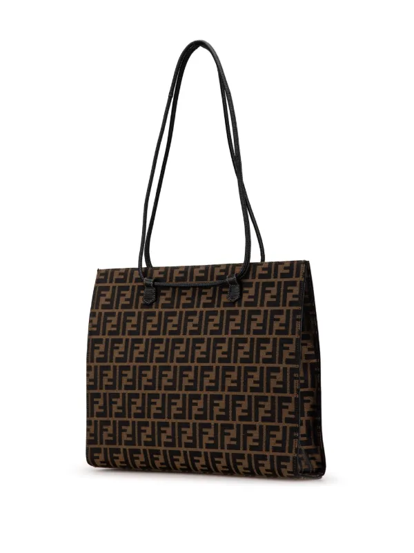 Fendi zucca Large hot canvas tote bag