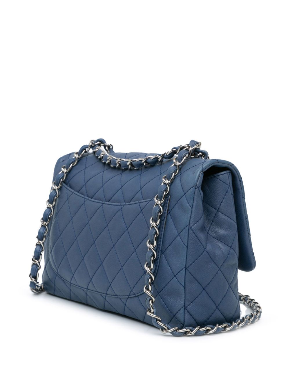 CHANEL Pre-Owned 2008-2009 Jumbo Classic Caviar Single Flap shoulder bag - Blauw