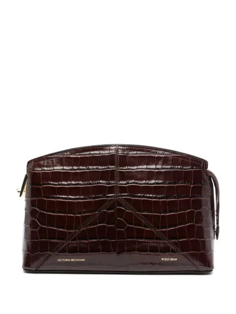 Victoria Beckham croc-embossed clutch bag