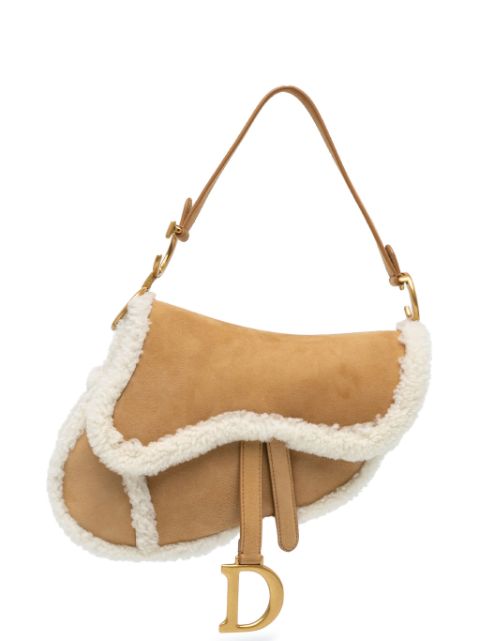 Cheap Christian Dior 2020 Shearling Suede Saddle shoulder bag Women