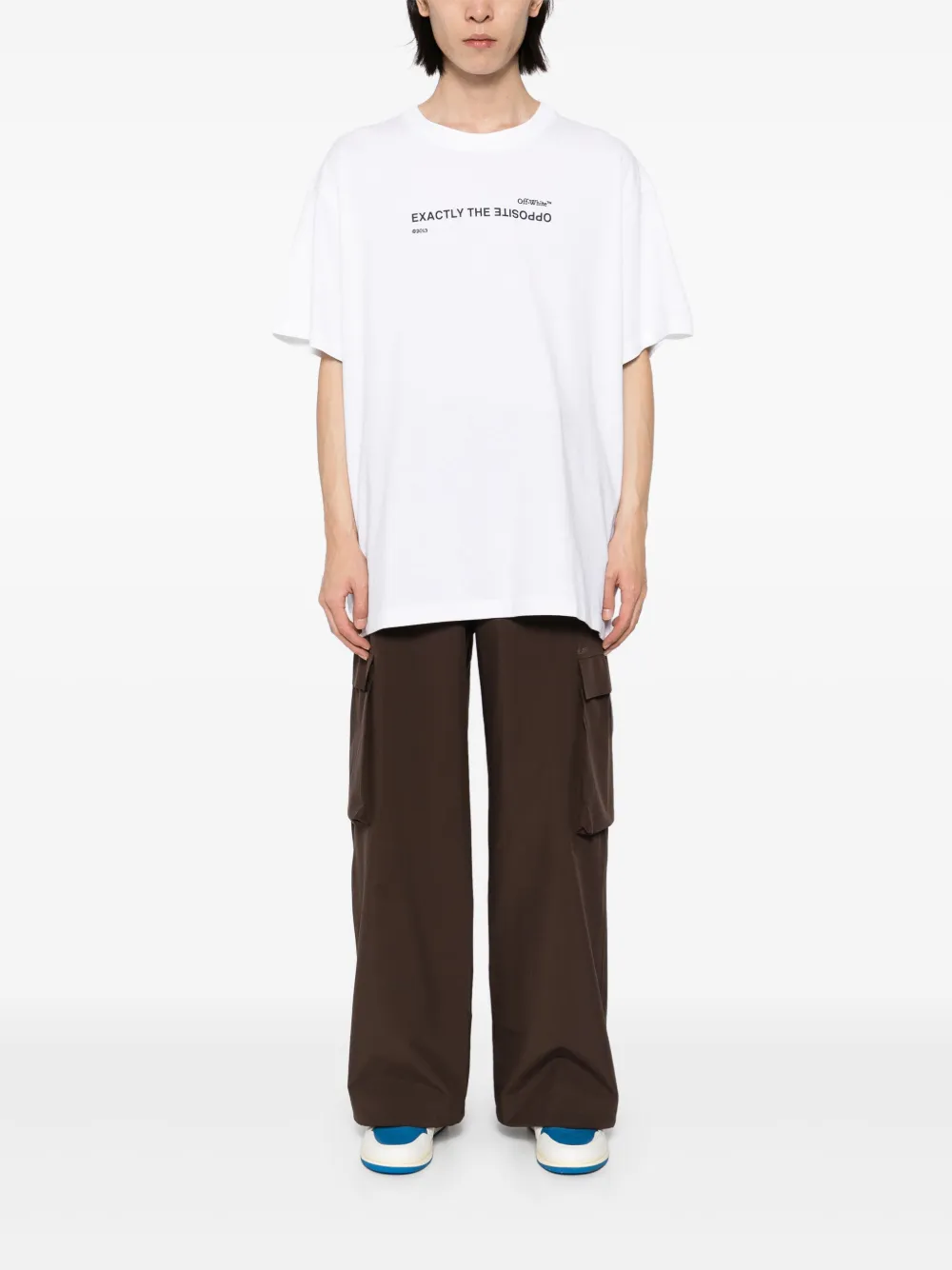 Off-White T-shirt met logoprint - Wit