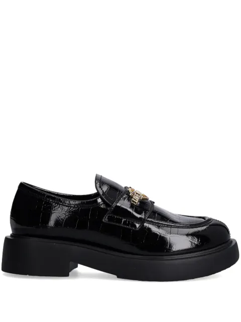 Love Moschino logo-lettering loafers