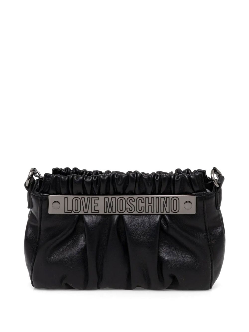 Love Moschino logo-plaque cross body bag – Black