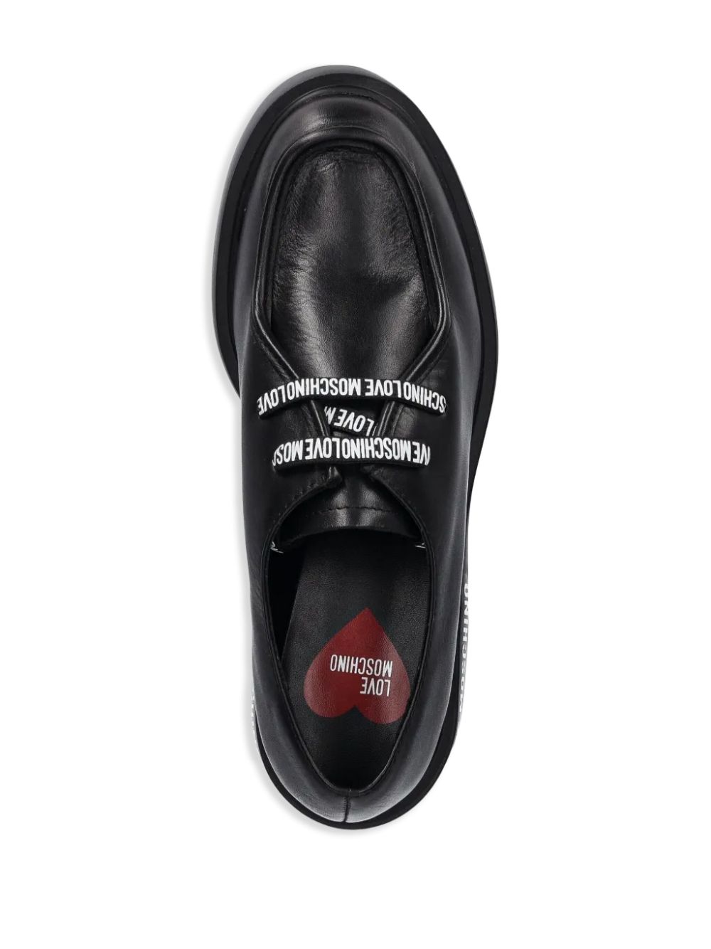 Love Moschino Oxford schoenen met print Zwart