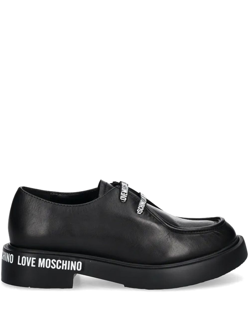 Love Moschino Oxford schoenen met print Zwart