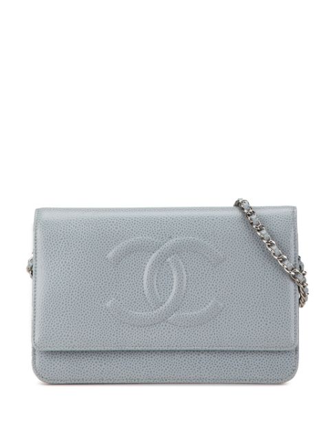 Cheap HOT SALE CHANEL 2012-2013 CC Caviar Wallet On Chain crossbody bag Women