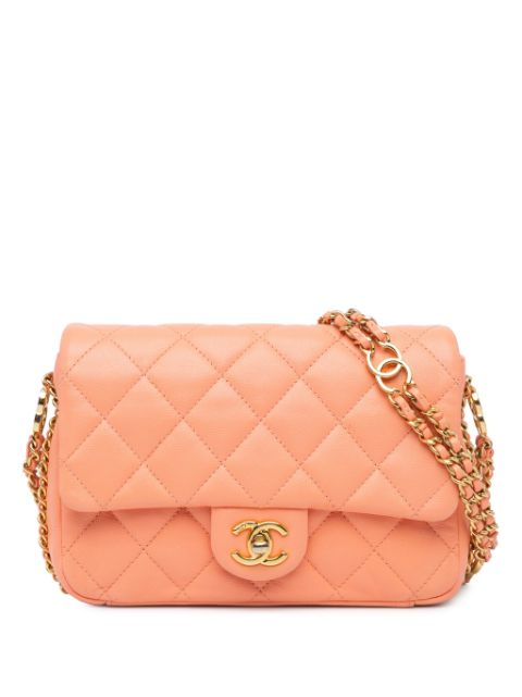 Affordable HOT SALE CHANEL 2021-2023 Mini Quilted Caviar CC You Flap crossbody bag Women