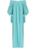 Amir Slama off-shoulder maxi dress - Blue