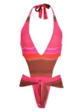 Amir Slama tie-dye swimsuit - Pink