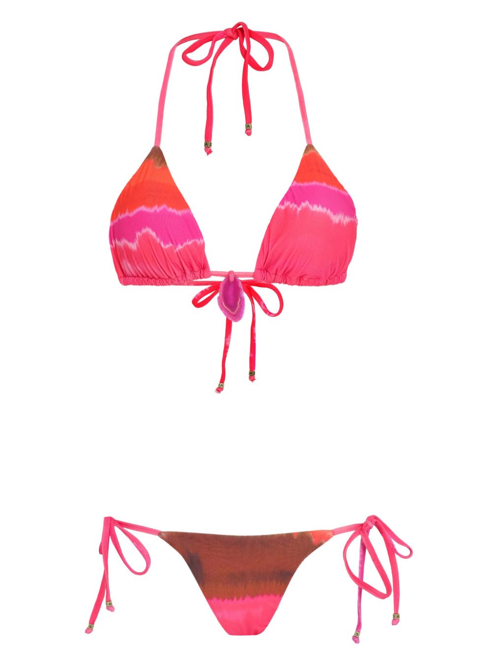 Amir Slama x Jade Picon bikini met tie-dye print Roze