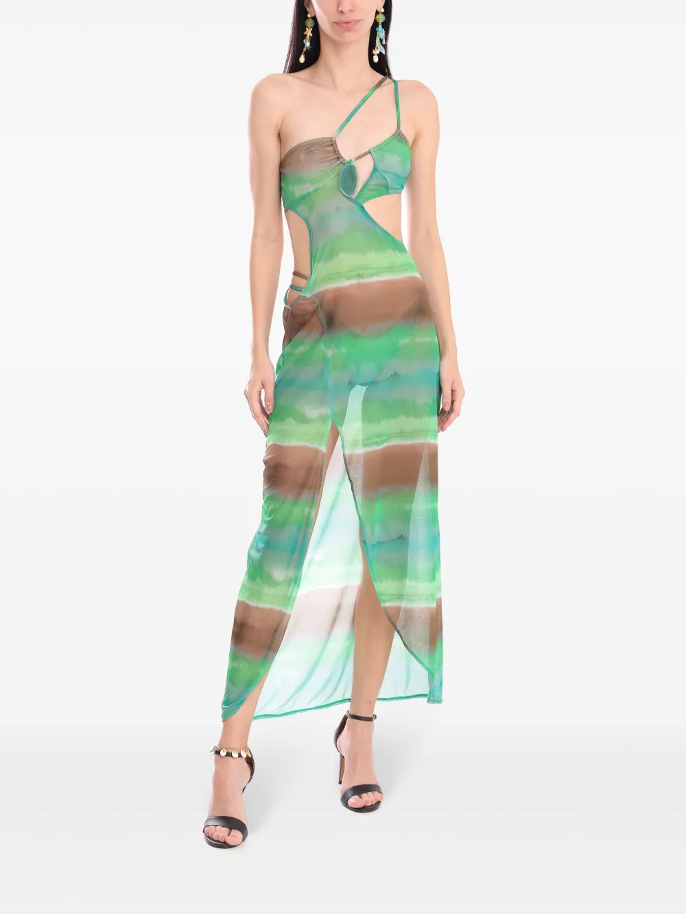 Amir Slama x Jade Jade tulen maxi-dress - Groen