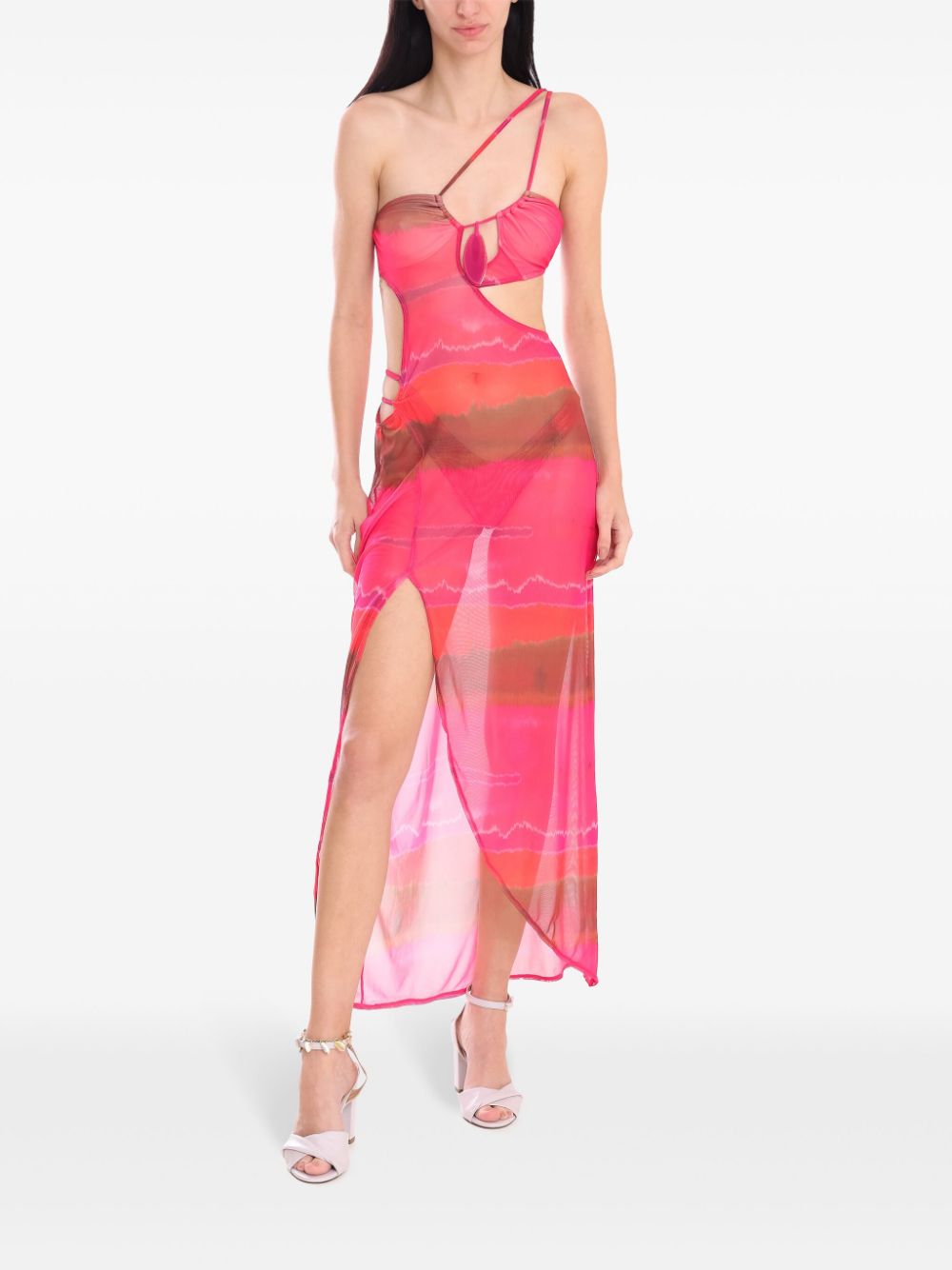 Amir Slama x Jade Picon tulen maxi-jurk - Roze