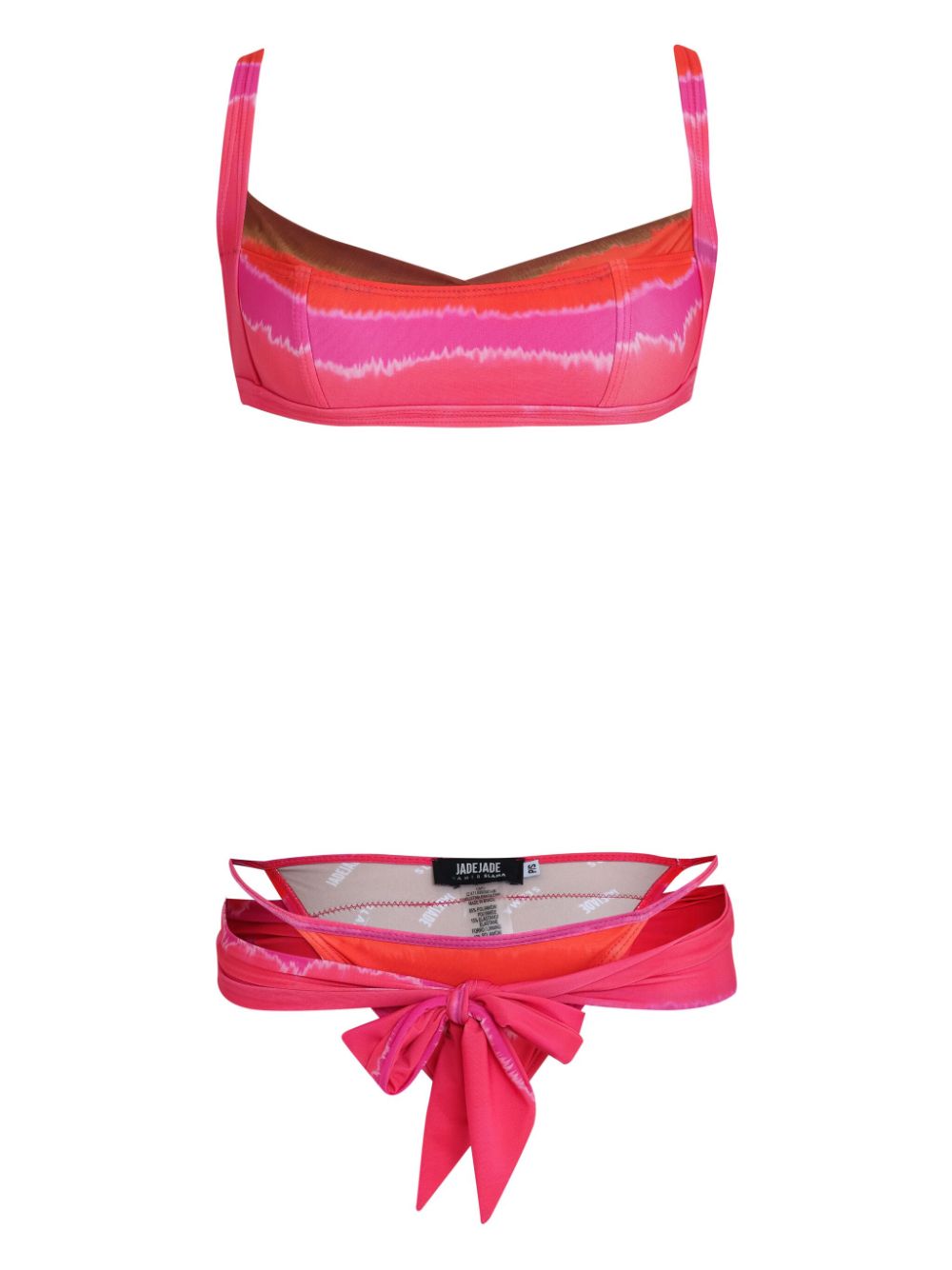 Amir Slama x Jade Picon bikini met tie-dye print Roze