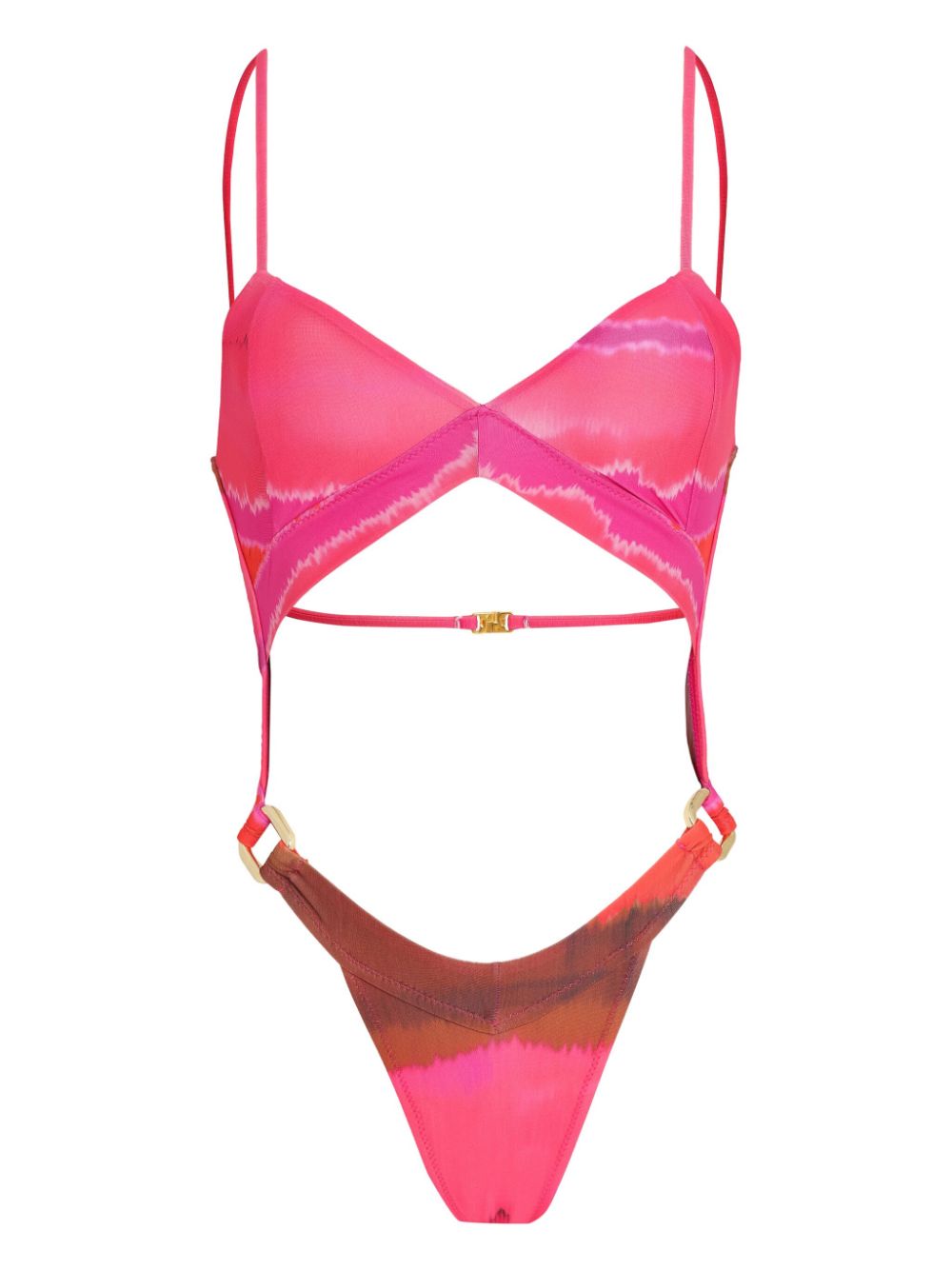 Amir Slama x Jade Picon trikini met tie-dye print Roze