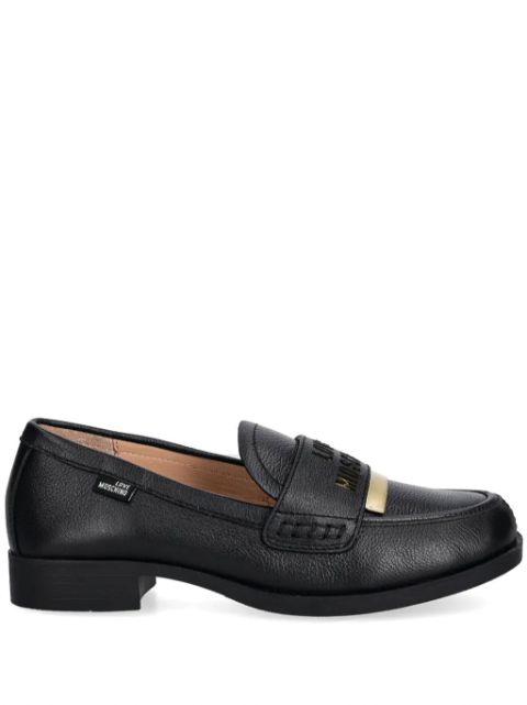 Love Moschino debossed-logo loafers Women