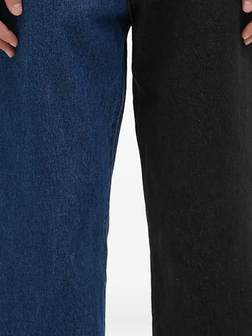 Aries Jeans met geborduurd logo Zwart