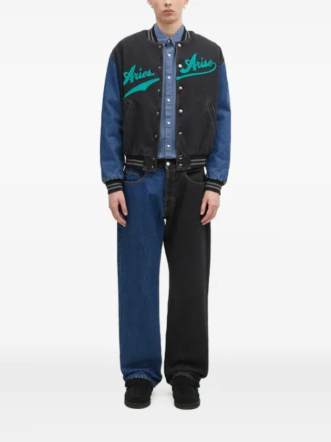 Aries embroidered-logo jeans